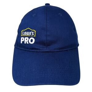 Lowe's Pro Snapback Cap Blue One Size Adjustable Embroidered Vented Holes